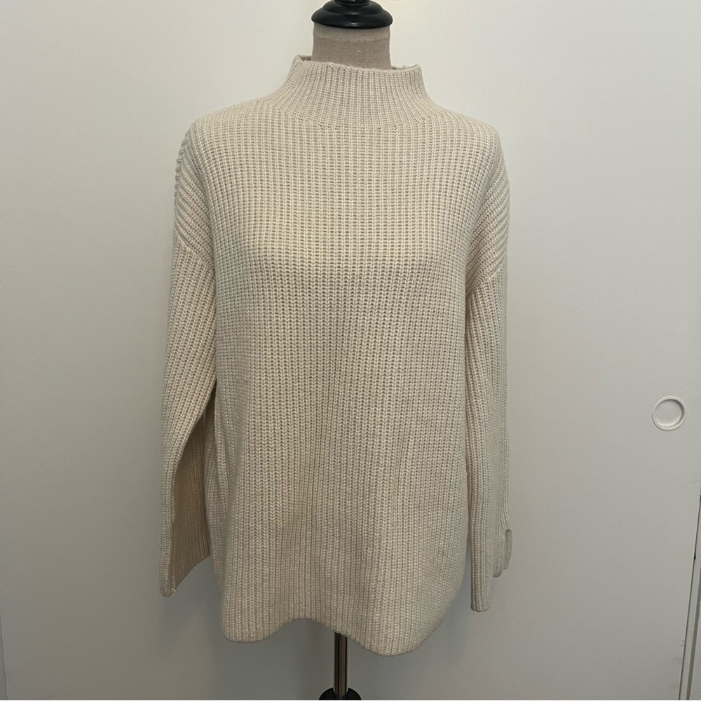 Loft cream mockneck sweater